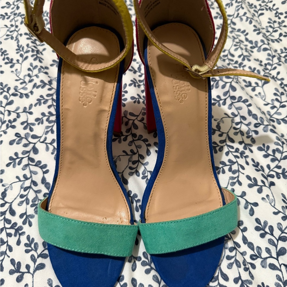 Charlotte Russe Multicolor Heels - Blue, Green, Yellow, Red
